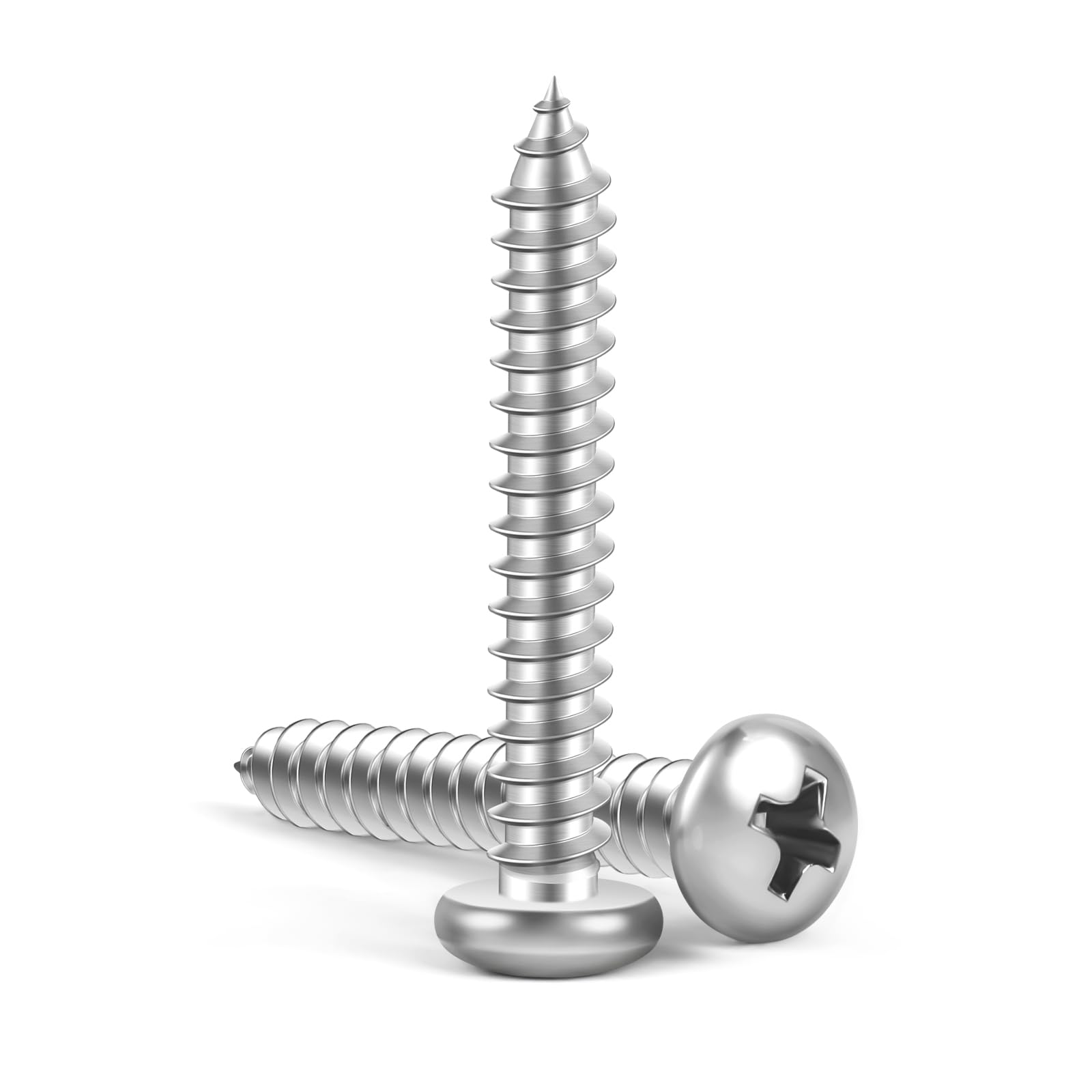12 X 1-1/2 Stainless Phillips Pan Head Sheetmetal Screw (1/2 to 2-1/2 in Listing) 100 Sheet Metal Screws (#12 X 1-1/2 INCH 12 X 1-1/2 Stainless Phillips Pan Head Sheetmetal Screw (1/2 to 2-1/2 in Listing) 100 Sheet Metal Screws (#12 X 1-1/2 INCH