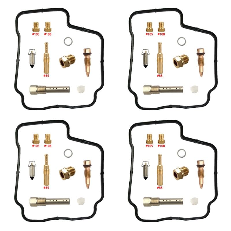 Kit réparation carburateur PC19 600F inline-4 joints nitrile et gicleurs essence moto 600cc