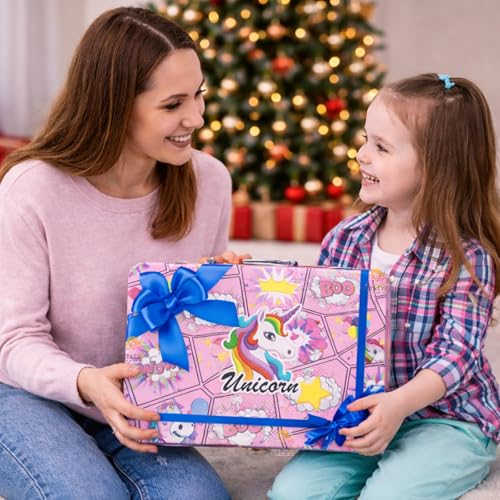 Image of WISHKEY 67 Pieces Art Set for Kids with Unicorn Theme Case, Art and Craft Supplies Kit for Drawing and Painting with Sketch Pen, Paint Colors, Brush, Color Pencils, Crayons (Pack of 1, Pink)