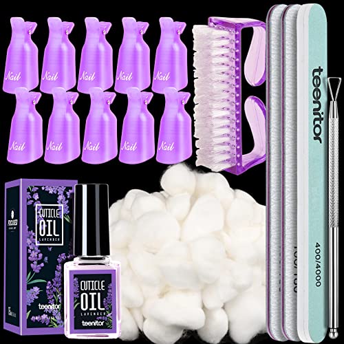 Teenitor Gel Polish Remover Tools, Nail Clips, Gel Soak Off Tools, Nail Remover Kit