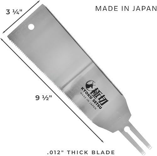 Miniatura 2 de Great Neck Kyoku Setsu - Sierra japonesa Ryoba de doble filo, sierra ultrafina, sierra de mano detallada, sierra de doble filo, sierra de madera