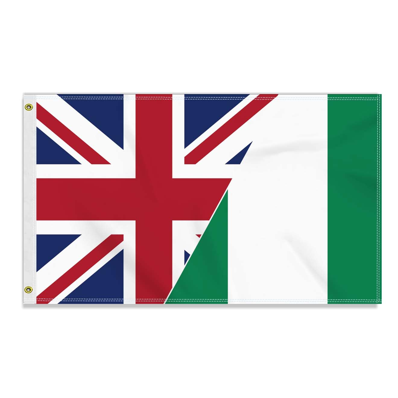 3×5 FT Nigeria British Friendship Flag, Large 90×150 CM 150D Nigerian Outdoor Banner,Decor Garden With Brass Gromment