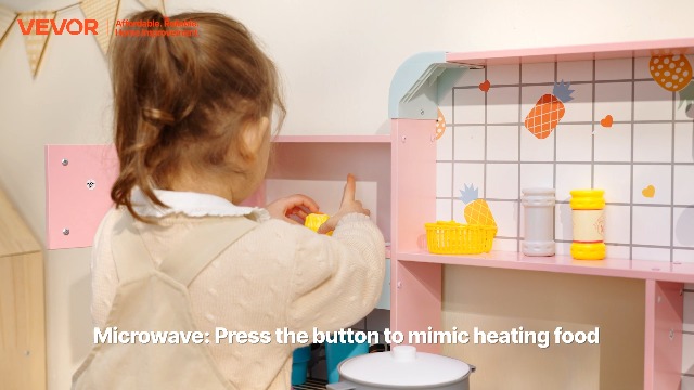 Cuisine enfant , cuisinière vapeur, sons et lumières, 48 accessoires de cuisine pour tout-petits, enfants d'âge préscolaire et enfants de 3 à 5 ans, rose | CA