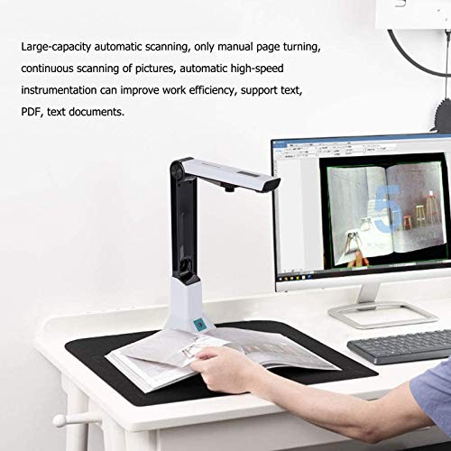 Teckey Document Camera, Scanner di Documenti ad Alta velocità da 8 Milioni di Pixel, riconoscimento OCR, Potente Software per l'apprendimento a Distanza e L'Ufficio