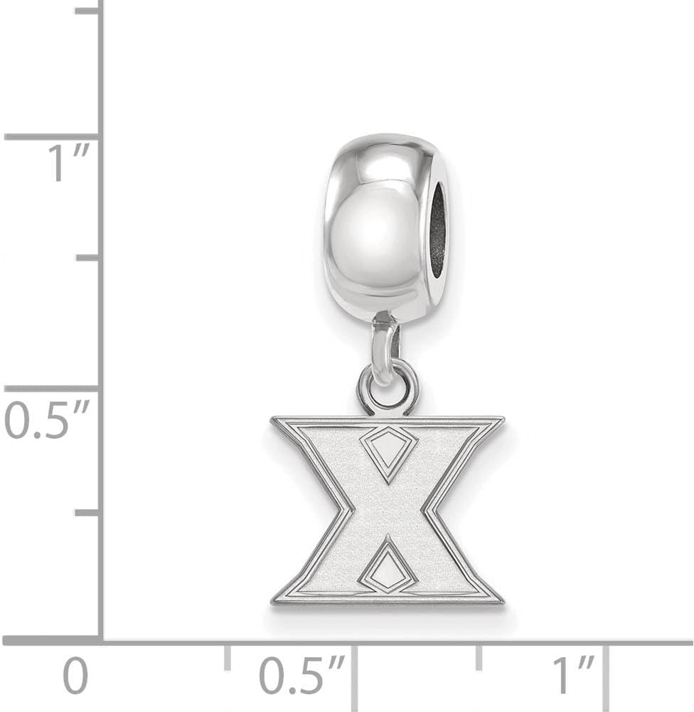 LogoArt Sterling Silver Xavier University Bead Charm Extra Small Dangle