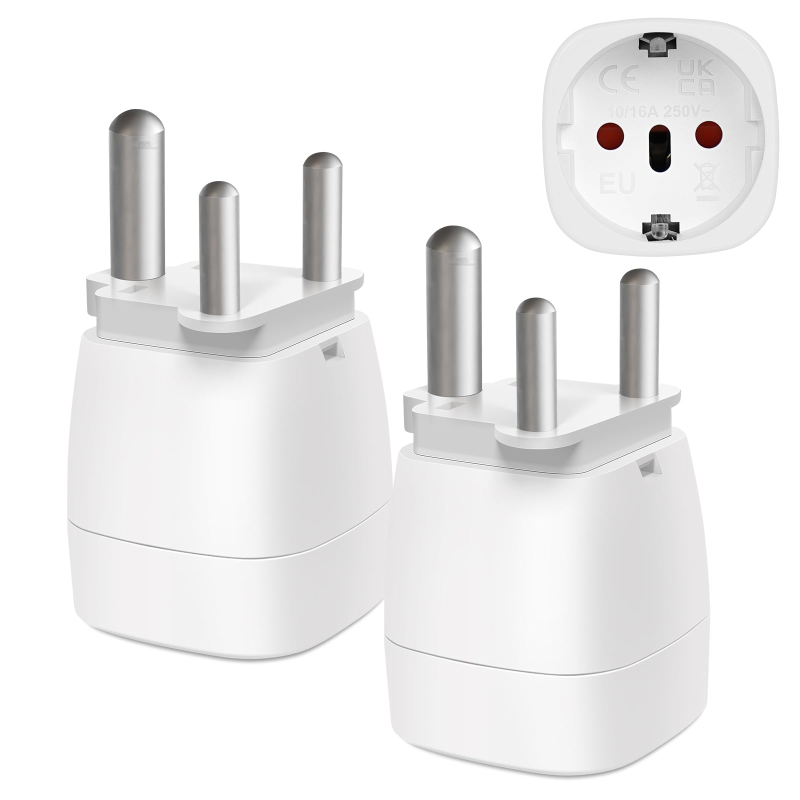 vutizal Reiseadapter UK 2 Pack, Adapter England Deutschland Stecker， UK Adapter für EU zu England/Schottland/Irland/Dubai/Maldives, typ g Reisestecker Stromadapter,Schwarz