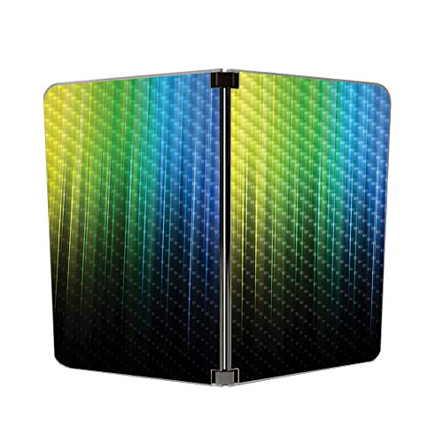 Image of MIGHTY SKINS MightySkins Carbon Fiber Skin for Microsoft Surface Duo - Rainbow Streaks | Protective, Durable Textured Carbon Fiber Finish | Easy to Apply | Made in The USA