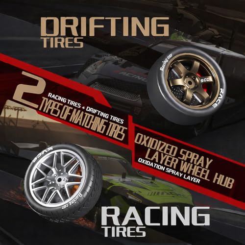 Image of XDRIFT Pro 1:16 RC Drift Car 4WD High Speed Racing Car with Proportional Control, LED Lights & Rechargeable Battery - Remote Control Car for Kids & Adults
