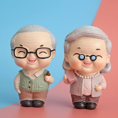 Miniatura 7 de Decoración especial de pastel de resina de anciano y anciana figuritas para pastel de boda