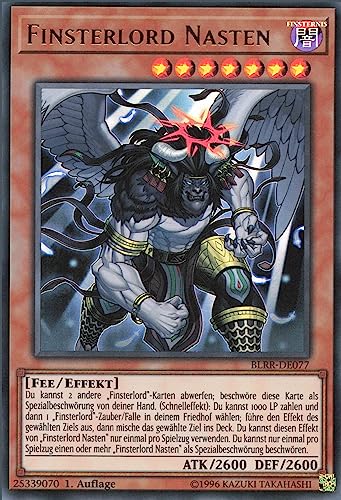 Finsterlord Nasten BLRR-DE077 Ultra Rare Deutsch Near Mint 1. Auflage - Battles of Legend: Relentless Revenge - mit ReCollectibles-Versandschutz - für Yu-Gi-Oh!