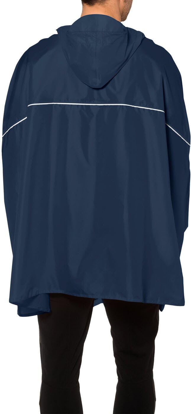 VAUDE Valdipino Poncho Poncho de Pluie pour Le vélo Marine FR : M (Taille Fabricant : M)