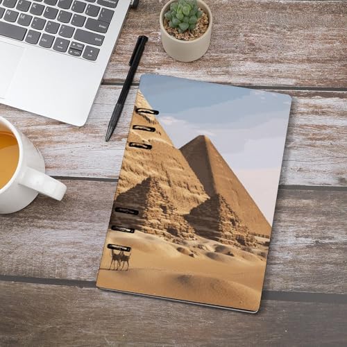 Cuaderno de hojas sueltas A5 organizador recargable con grabado de pirámide 4