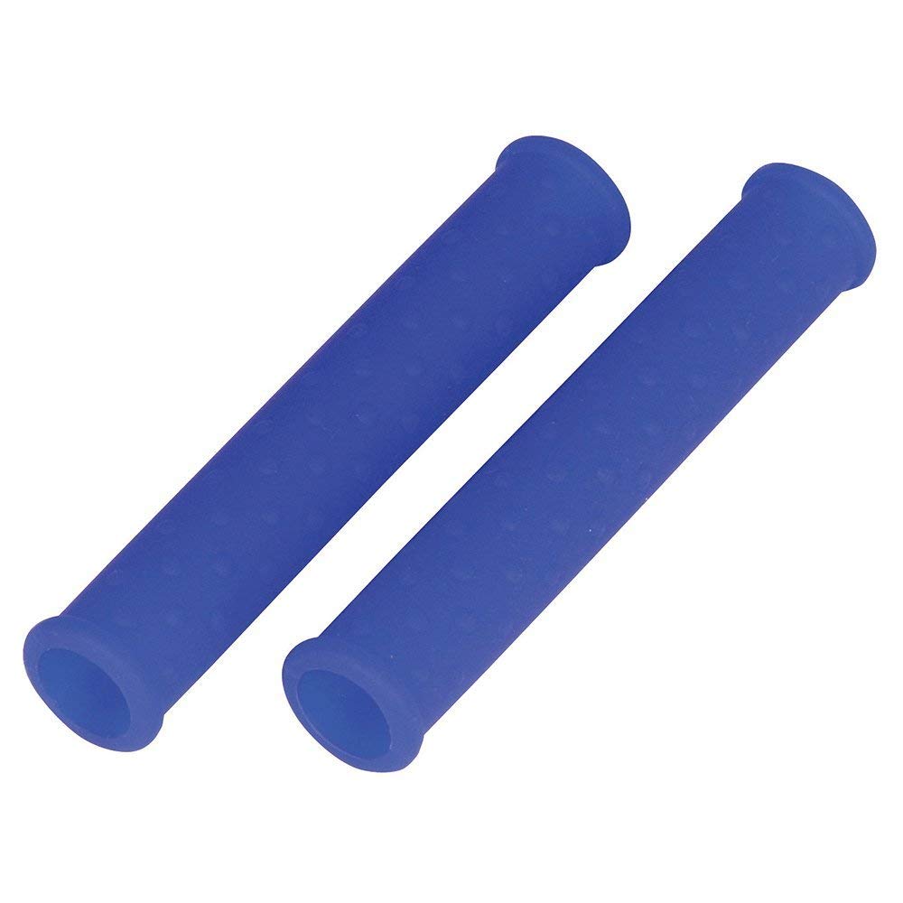 Coprileva In Silicone Blu Per Bici - Set Da 2 Manicotti Aperti Per Migliorare La Presa E Il Controllo