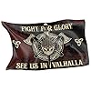 RAHMENLOS Original Design-Flagge für den Wikinger Fan: See us in Valhalla