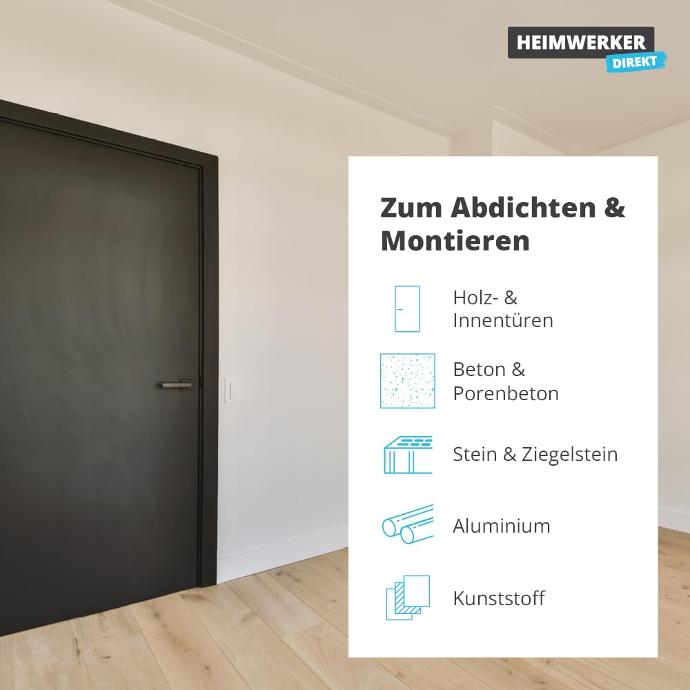 Alfa 2x Zweikomponentiger, schnell härtender 2K-Zargenschaum 2 x 400 ml, Volumenausbeute ausgeschäumt 12-14 l