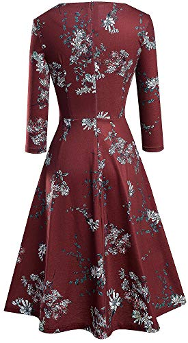 Image of HOMEYEE Women's Cocktail A-Line Embroidery Casual Party Summer Wedding Guest Dress A079