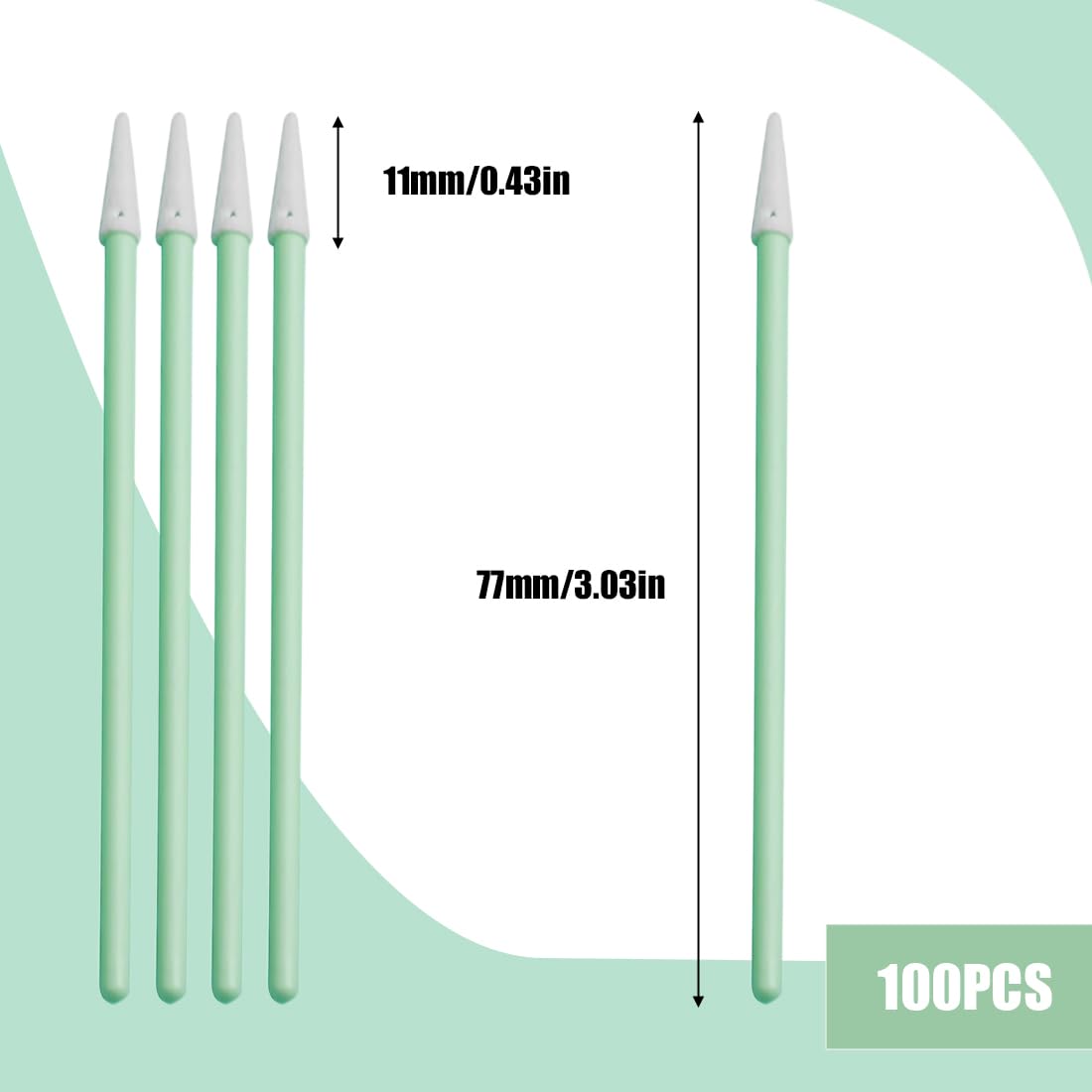 100 Tamponi Di Pulizia In Schiuma Per Stampanti, Ottiche E Elettronica - Senza Pelucchi