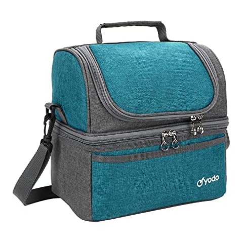 yodo Deluxe Large Lunch Bag Double Layer Cooler Tote Bag for Adult Women and Men - Idea for Beach, Picnics, Road Trip, Meal Prep, Everyday Lunch to Work Cover