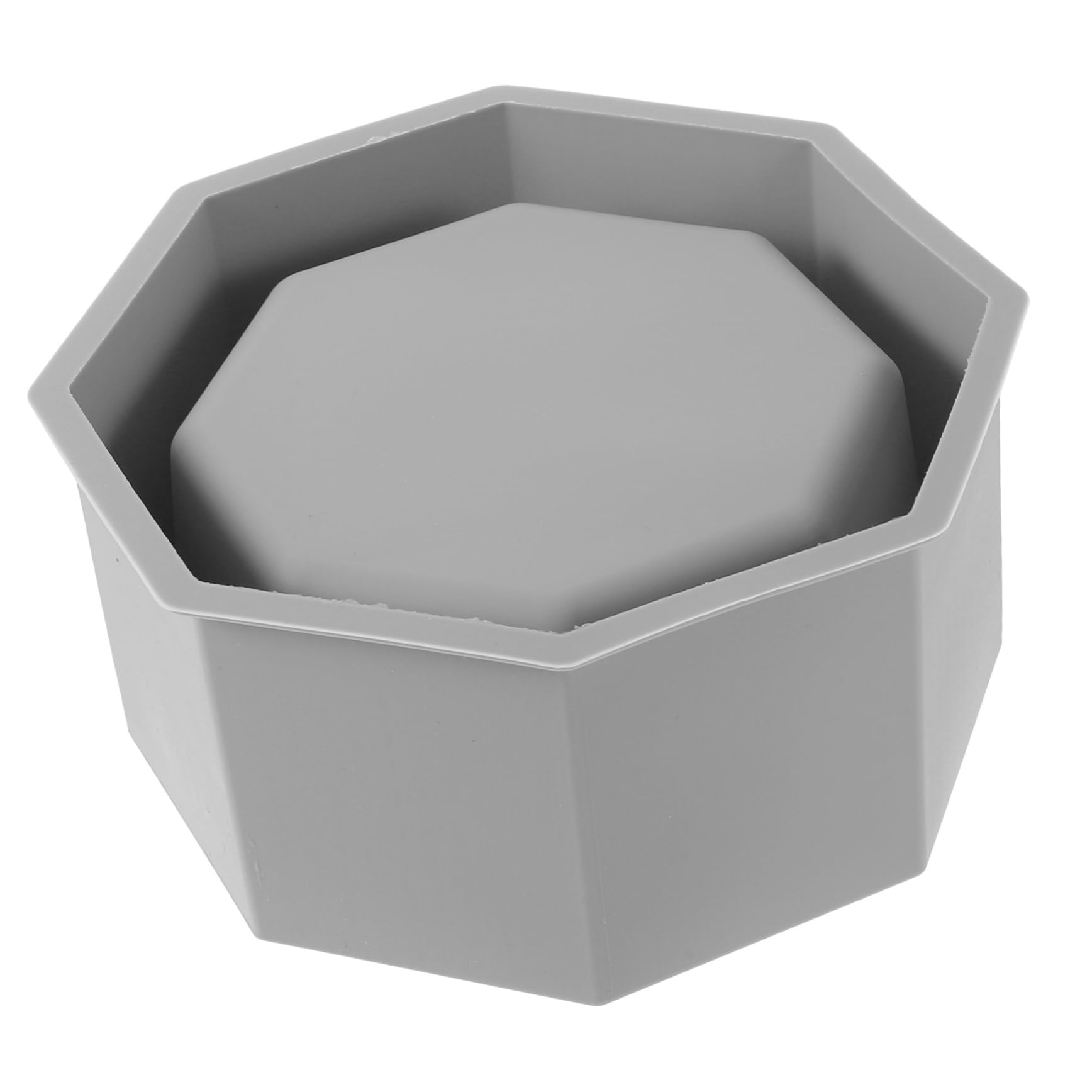 POPETPOP Lot De 5 Moules Hexagonaux en Silicone pour Pots De Fleurs Faits Maison 5561 Gris - Moules pour Bols À Fondant pour Jardinières À Lettres À en