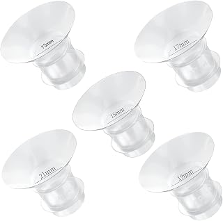 Flange Inserts 13/15/17/19/21mm for Medela,Spectra 24mm Shields/Flanges,Compatible with TSRETE,CPPSLEE,Momcozy S9/S9Pro/S12/S12Pro Wearable Breast Pump,Reduce 24mm Nipple Tunnel Down to 5pcs