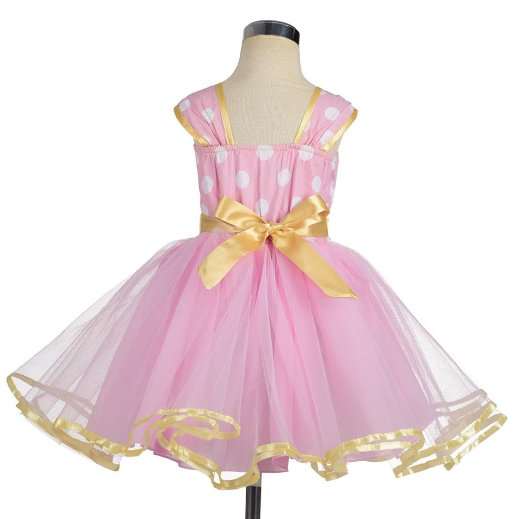 Lito Angels Niñas de lunares de Ratona Vestir de cumpleaños Disfraz de Carnaval Halloween de fiesta Vestidos de tutú Con Diadema orejas Talla 5-6 años Rosa (Número de etiqueta 140) - 2