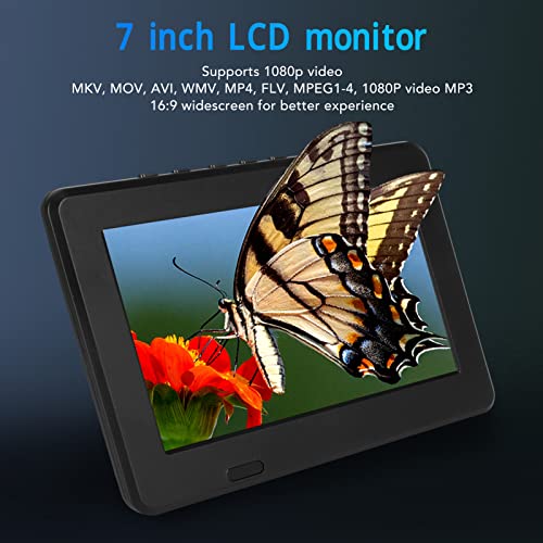 Image of Yoidesu 7 Inch Portable Widescreen TV, 1080P LED ATSC Analog Television for Car Camping Outdoor Kitchen, Mini Digital TV with 1500mAh Rechargeable Battery USB TF