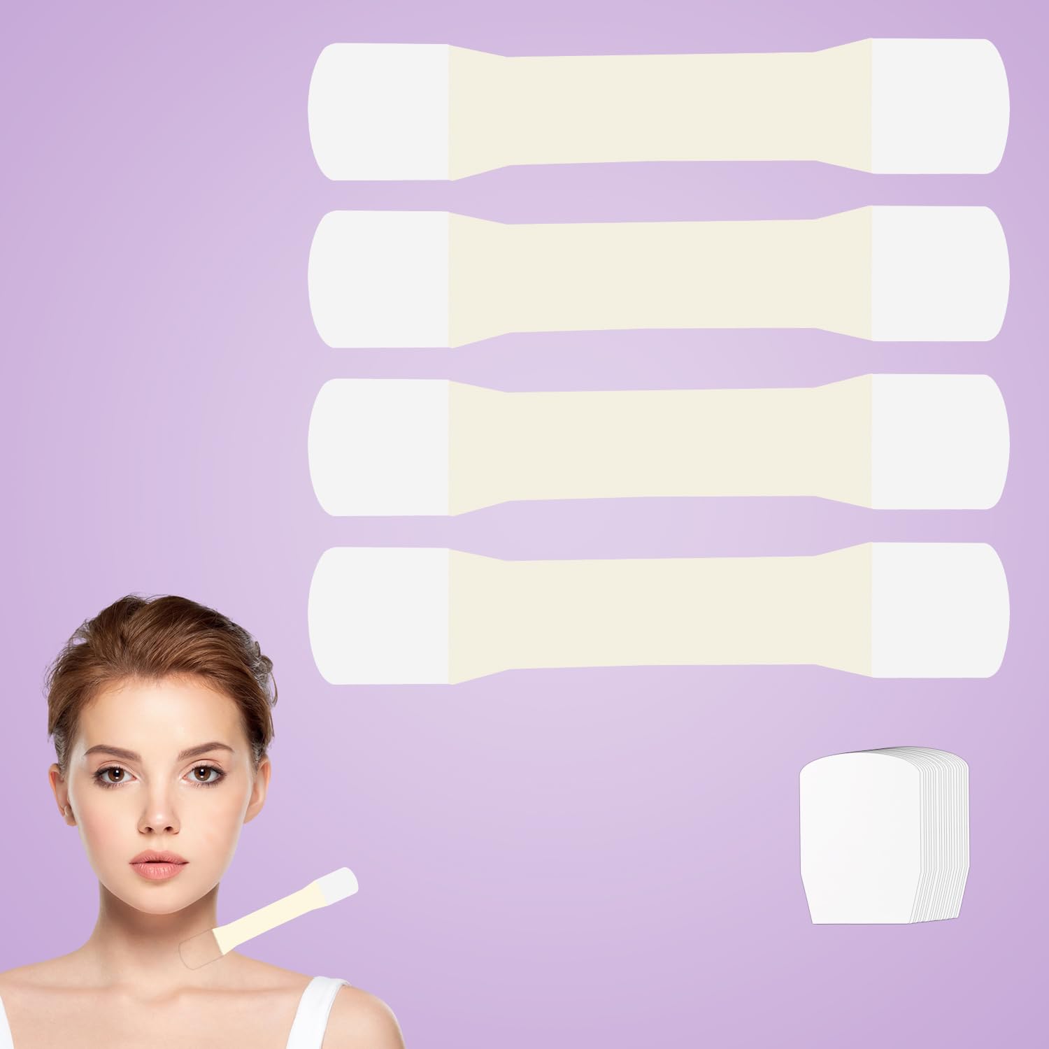 20pcs Instant Neck Tapes with 4 Elastic Bands - Image 3