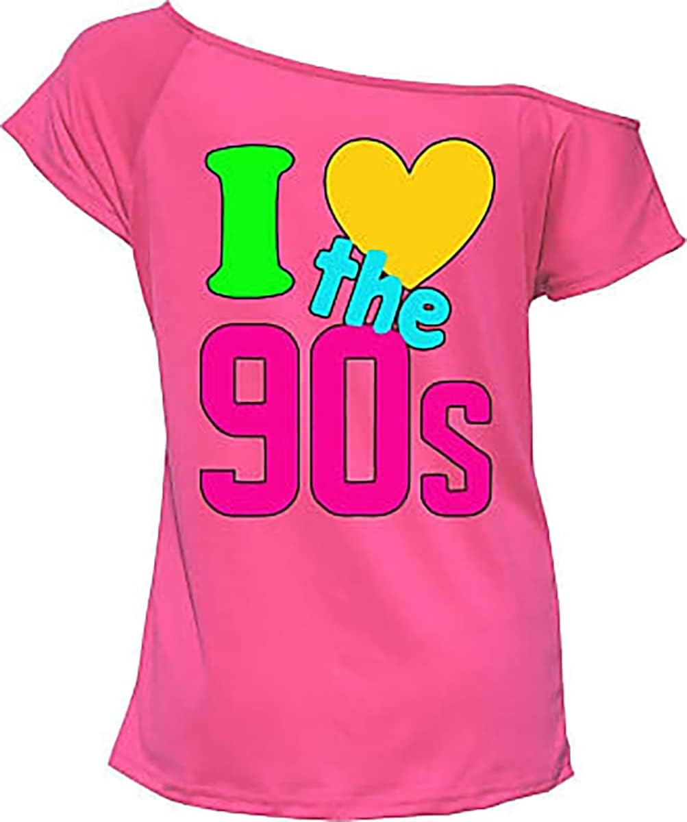 Fashion Knot Womens I Love The 80s 90s T Shirt Short Sleeves