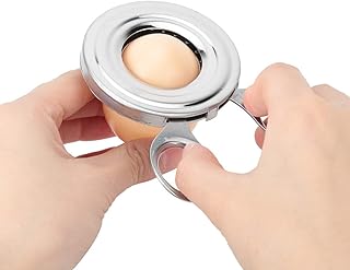 Boiled Egg Tool Egg Shell Cracker Stainless Steel Egg Cutter Easy Egg Peeler Kitchen Gadget Cutting Off The Tops of Cooked Eggs in Seconds