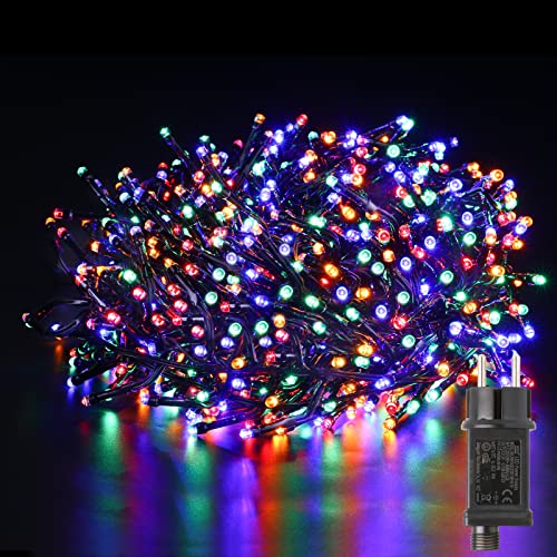GlobaLink Cluster Guirlande Lumineuse, 7.6M 760LEDs Fairy Lights 8 Modes D'eclairage Lumières de Noël IP44 Étanche Guirlande Noel Sapin Décoration pour Intérieur Extérieur Jardin Patio, Multicolore Cover