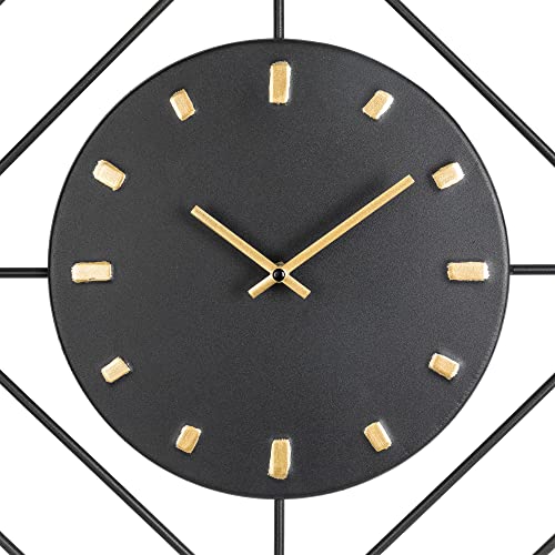 Glitzhome Morden Wall Clock Metal Home Decor, 24.02" D #TOP1