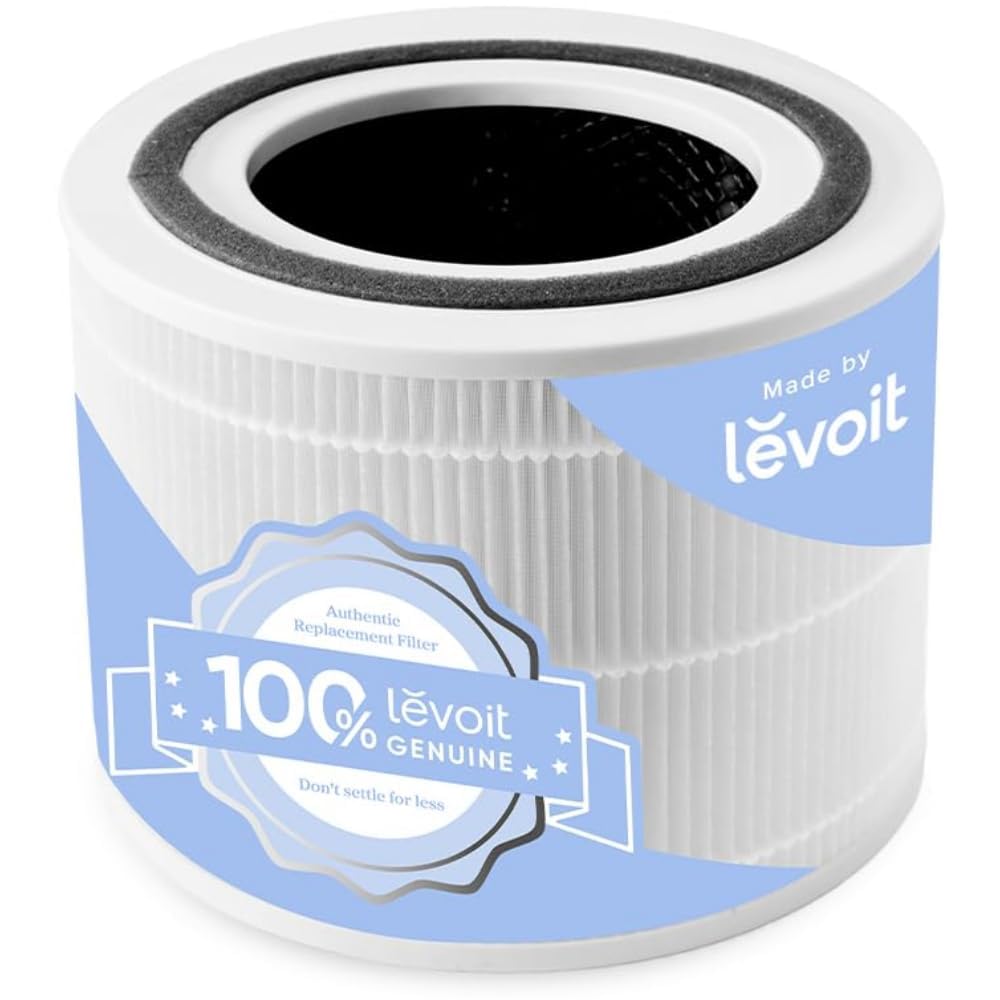 LevoitAir Purifier Replacement Filter, 3-in-1 True HEPA, High-Efficiency Activated Carbon, Core 300-P-RF, 1 Pack, White