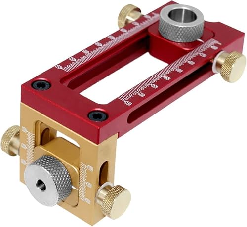 Miniatura 3 de Guía de taladro 2 en 1 plantilla de plantilla para gabinete de tornillo, localizador de perforación, agujero para carpintería, juego de brocas de 5