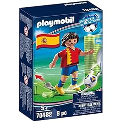 Maletin Futbol Playmobil Drim PLAYMOBIL Sports y Action Jugador de fútbol, España 70482, a Partir de 5 años