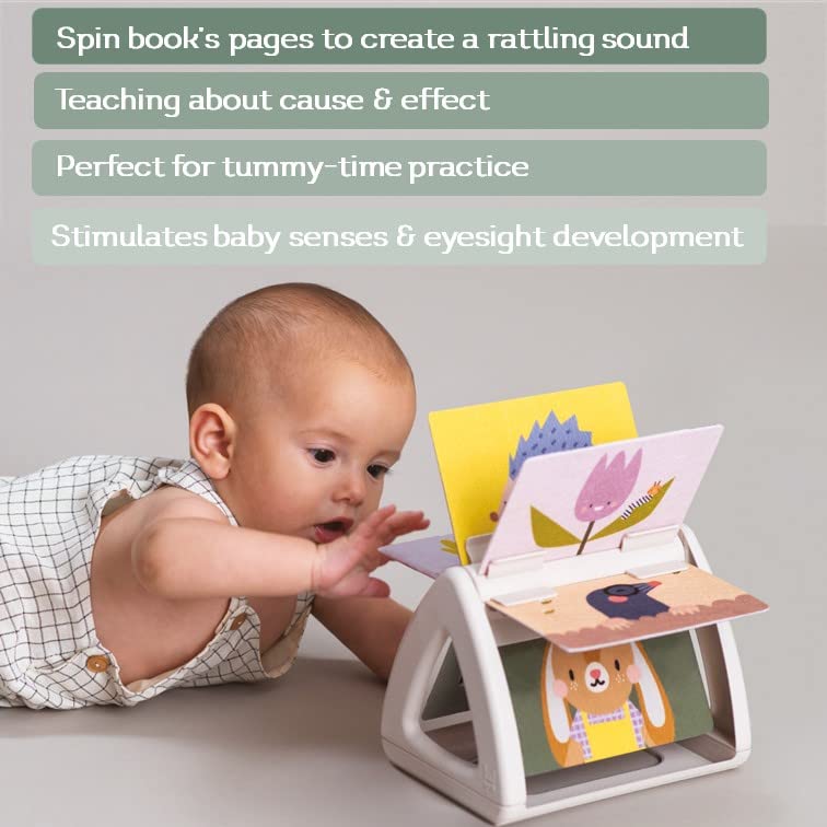 Image of Taf Toys Infant Tummy-time High Contrast rattling Activity Book with Art Cards for Baby, Baby Product for Newborn Educational Toys for 3 Essentials Developmental Learning Stages