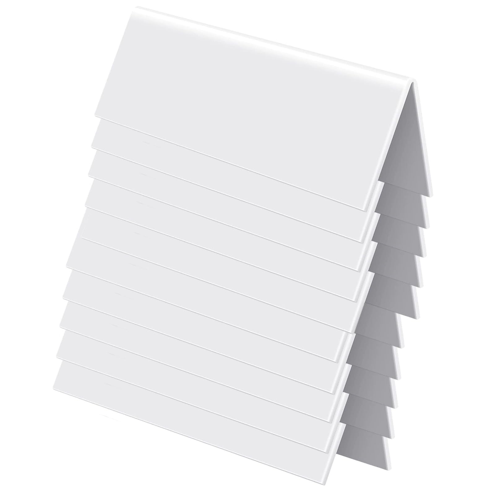 Mekalero 10 / 20Pcs V Shape Table Number Holders Writable Erasable Table Desk Tent Cards for Business Meetings or Classroom Use Wedding Seating Card Owner Acrylic