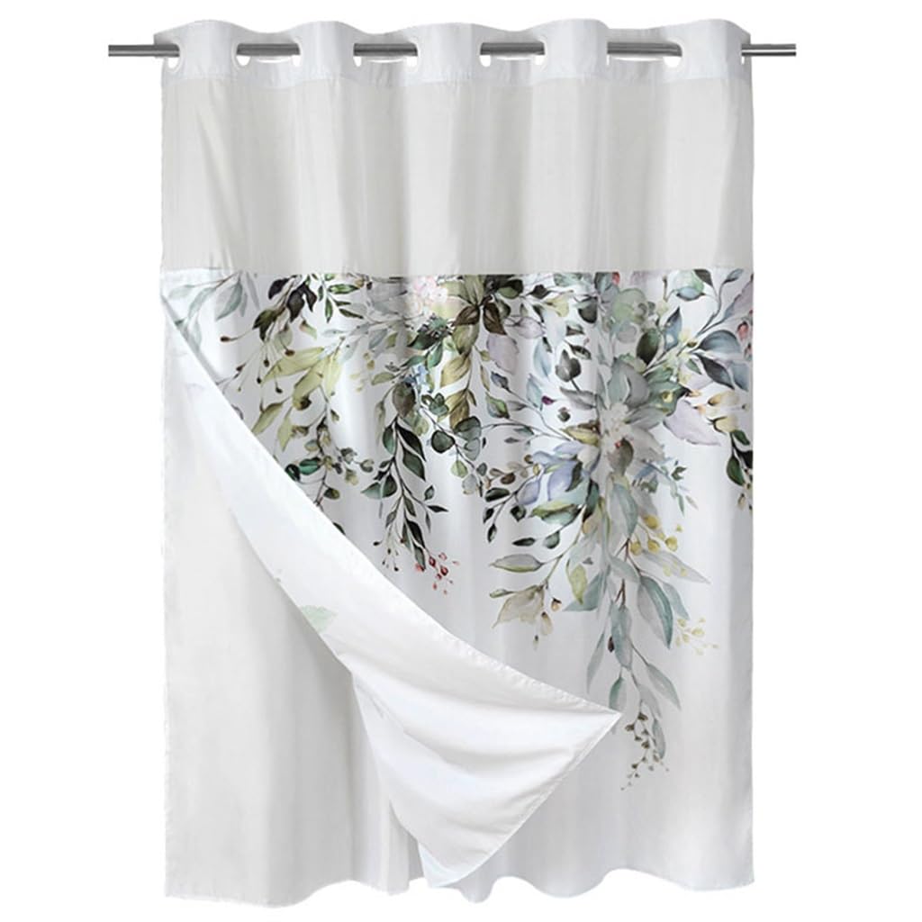 Printed Patchwork Shower Curtain Waterproof Bathroom Rustic