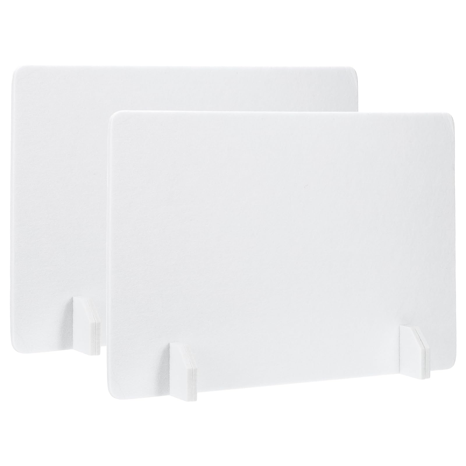 PATIKIL Desk Dividers 60x40cm, 2 Pack Desk Privacy Panel Freestanding Noise Reducing Partition Acoustic Panel with 4Pcs Support Feet for Testing Office Home Library, Pure White Style C