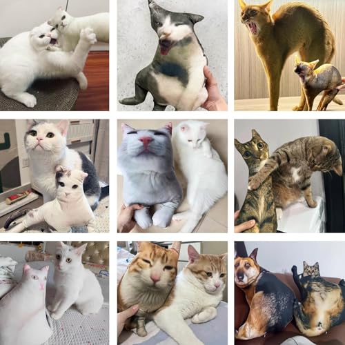 XINYIMAI Custom Pet Pillow with Photo, DIY Ugly Pet Pillows, Customized Dog Cat Pillows - No White Edges, Personalized Gifts for Christmas, Halloween, Valentine\'s Day