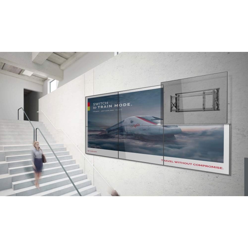 Maclean MC-846 uchwyt ścienny do telewizora Digital Signage videowall OLED QLED LCD plazmowy uchwyt ścienny do 35 kg, ultra płaski, maks. VESA 800 x 600 (55"-60")