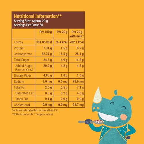 Image of Slurrp Farm No Maida, No Refined Sugar Choco Crunch Cereal | No Added Colour | Chocolaty Stars and Moons | Made with Ragi & Jowar | Healthy Breakfast for Kids | 1.2 kg