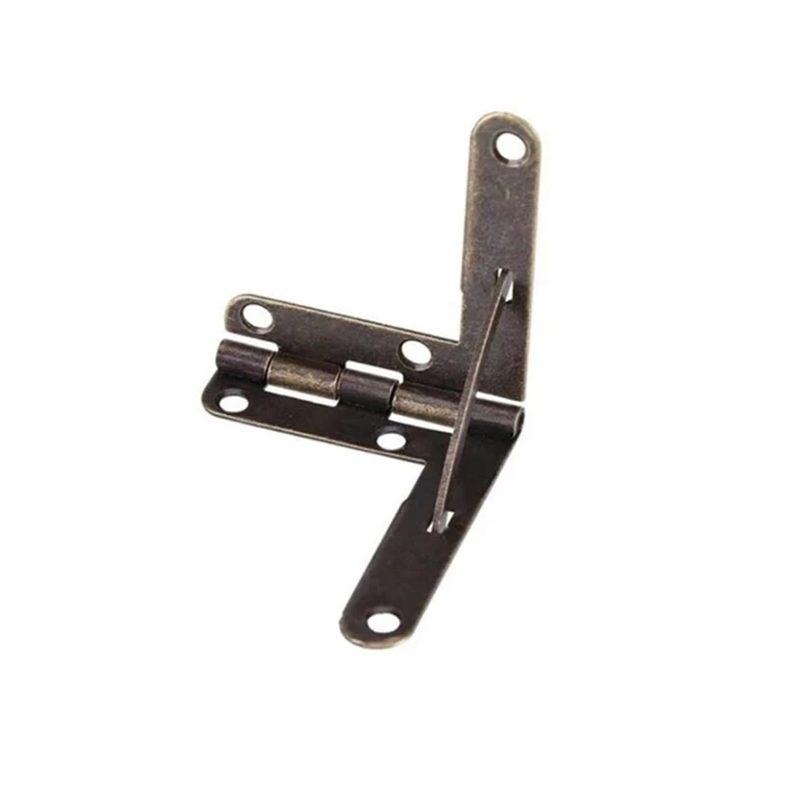 10pcs Antique Furniture Hinges Support Frame 90 Degree Angle Spring Small Hinge Jewelry Wine Case Gift Box lid Fittings Hardware(Antique Bronze)