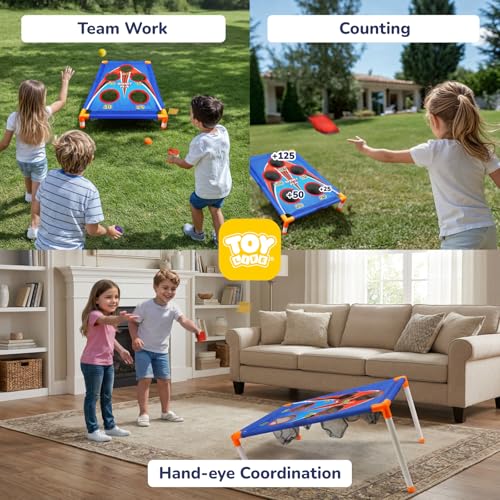 Image of TOY Life Bean Bags Toss Carnival Games, Cornhole, Outdoor Toys for Kids Ages 4-8, Backyard Game Sports & Outdoor Play, Outside Toys for Ages 5-7, Family Lawn Yard Games Birthday Party, Gift for Boys