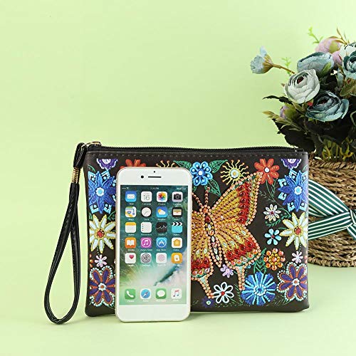 DIY Diamond Painting Handbag Bag Butterfly Special Shaped Diamond Painting Wristlet Clutch Women Wallet Handbag Art Crafts Gifts for Ladies and Girls - Thumbnail 3