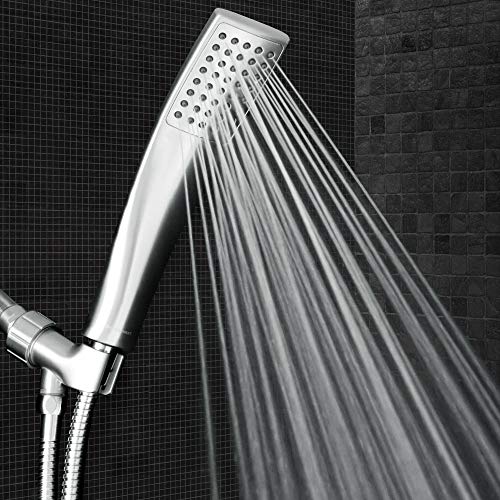 ShowerMaxx, Elite Series, 2.3 inch Ultra High Pressure Hand Held Shower Head with Extra Long Stainless Steel Hose, MAXX-imize Your Shower with Showerhead in Polished Chrome Finish - Thumbnail 4