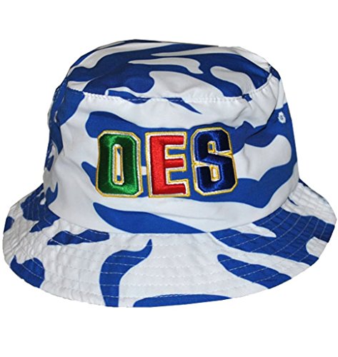 Big Boy Headgear Order of The Eastern Star Womens Bucket Hat Camouflage Blue/White