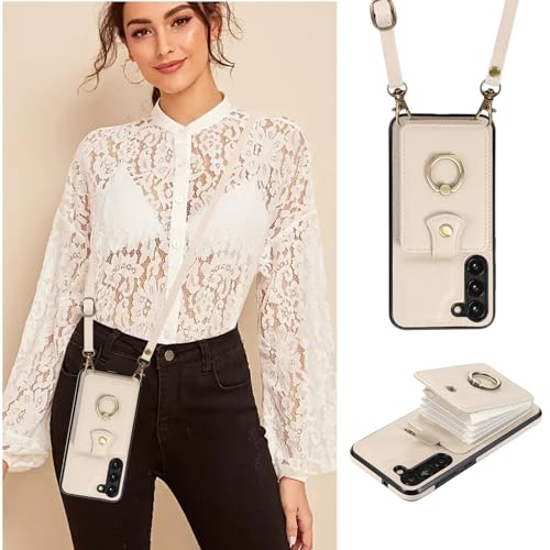 Anneau support pour coque Samsung S23 Plus avec porte-cartes - 5