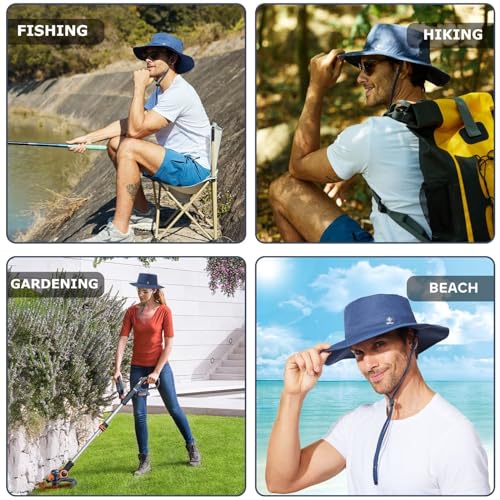 Image of Fishing Hat for Mens Sun Hat Wide Brim Bucket Hat SPF UV Protection XL XXL Large Size Big Head Hiking Beach Safari