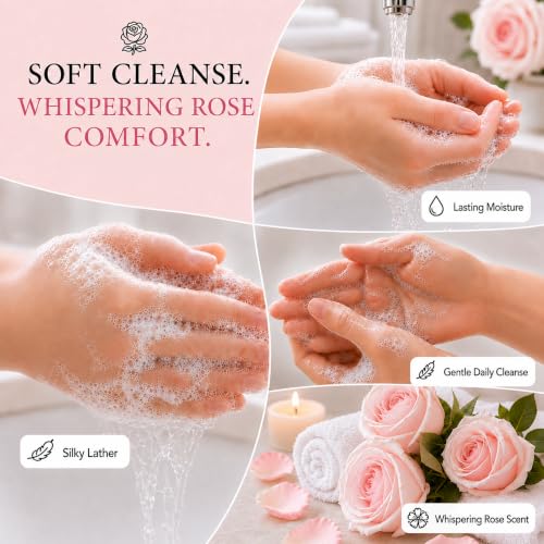 Image of Ginger Lily Farms Botanicals Hand Soap, 16.9oz /6pk, Whispering Rose