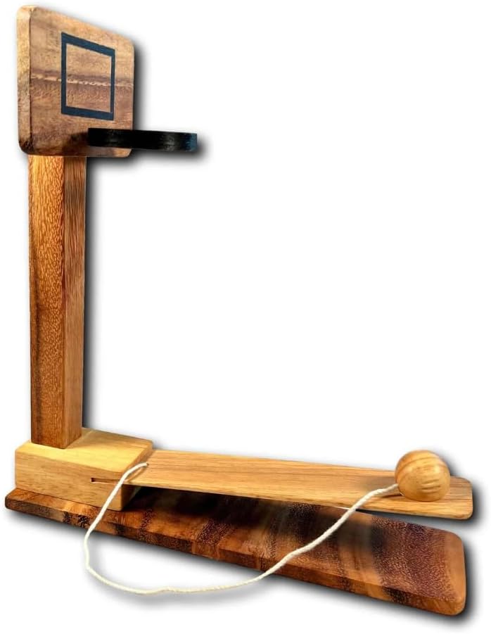 Labor Day Tabletop Basketball– Wooden Mini Hoop Toss for Indoor & Outdoor Fun, Party Bar for Adults & Kids, Portable Skill Challenge for Backyard